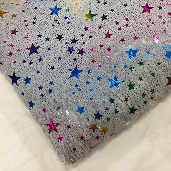 

Stock supply rabbit fur bronzing five-pointed star fabric velvet autumn and winter women's coat toy home textile fabric