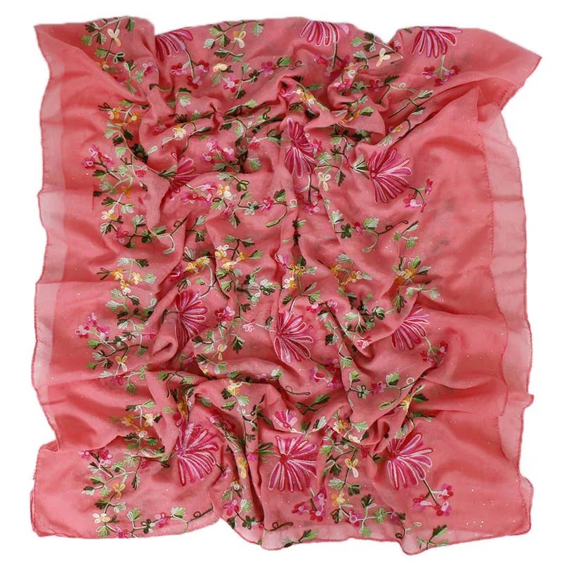 

Women scarf Cotton Floral Print Sjaal Poncho Scarfs Winter Hijab Shawl Brand Designer Luxury Viscose Ponchos Capes Warm Schal