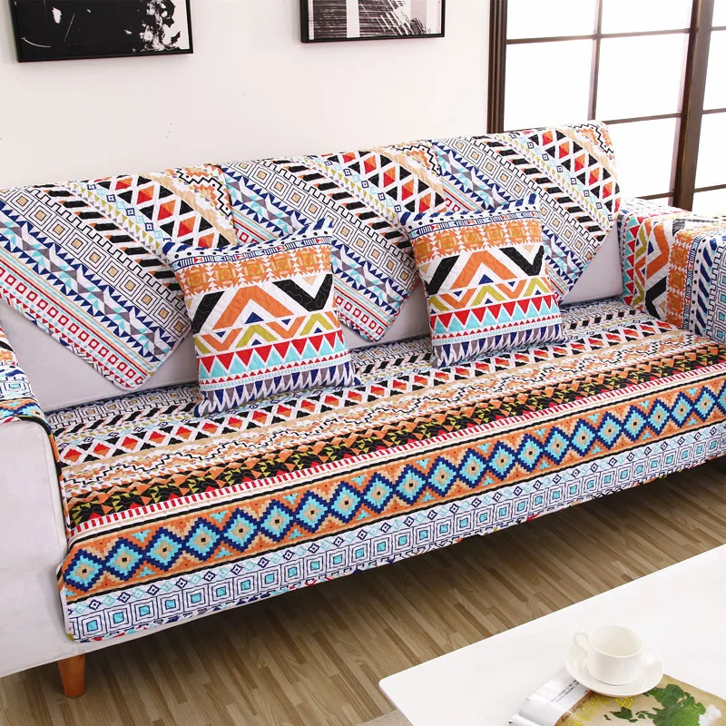 

Geometric Abstraction Cover on the corner sofa Slip-Resistant Sofa Armrest Towel Sectional Sofa Couch Covers For Furniture Decor