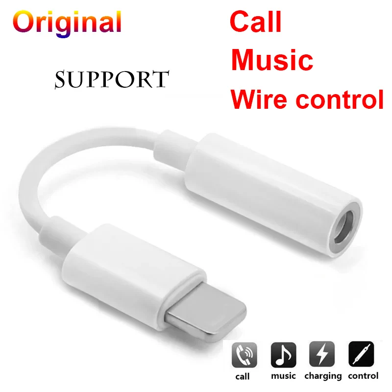 Goede Originele Voor bliksem naar 3.5mm Hoofdtelefoon Adapter Voor iPhone Audio Kabel Converter Adapte Compatibel met alle iOS systemen Kabel
