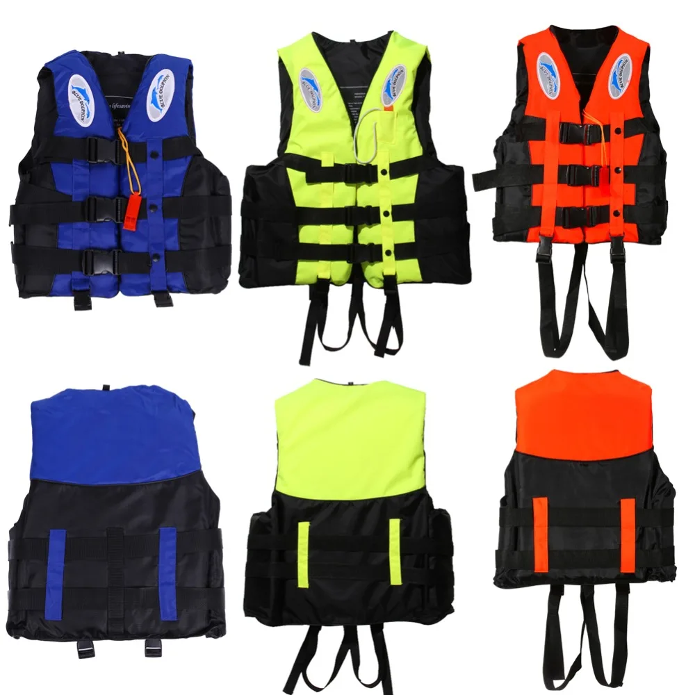 Water Sports Outdoor Polyester Adult Life Jacket Swimming Boating Ski