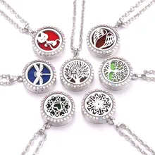 AB модель Дерево жизни ароматическое Ожерелье Магнитная ароматерапия из нержавеющей стали эфирное масло диффузор духи медальон кулон ювелирные изделия