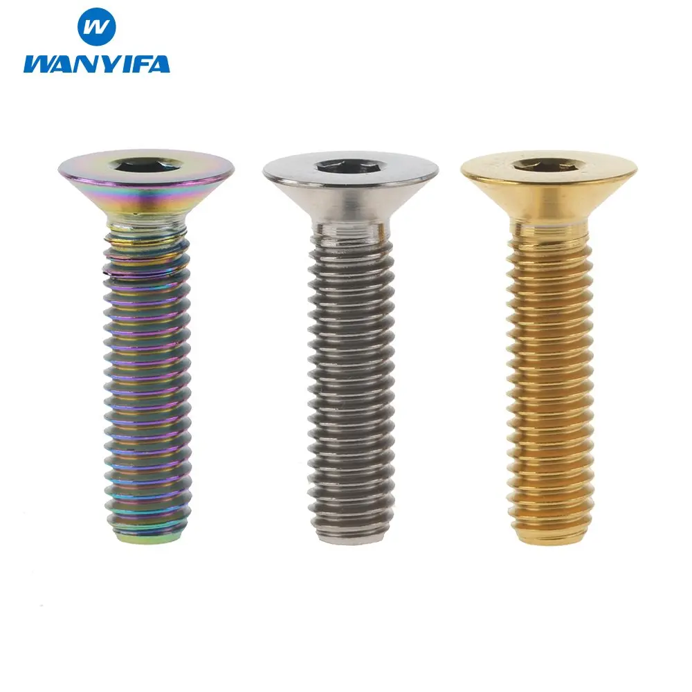 Wanyifa M6x20 25mm Titanium Flat Countersunk Head Drive Hexagon Socket