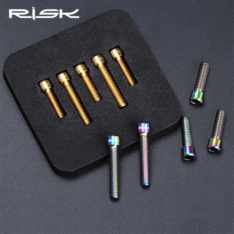 

RISK 5pcs/set Bike Front/Rear Derailleur Bolt M4 *13.5/20mm for MTB Bicycle SHIMANO XT SRAM XO XX1 Shift Adjustment Bolts Parts