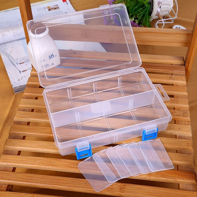 Plastic Organizer Box Compartments  8 Grid Transparent Plastic Storage Box  - 15 Grid - Aliexpress