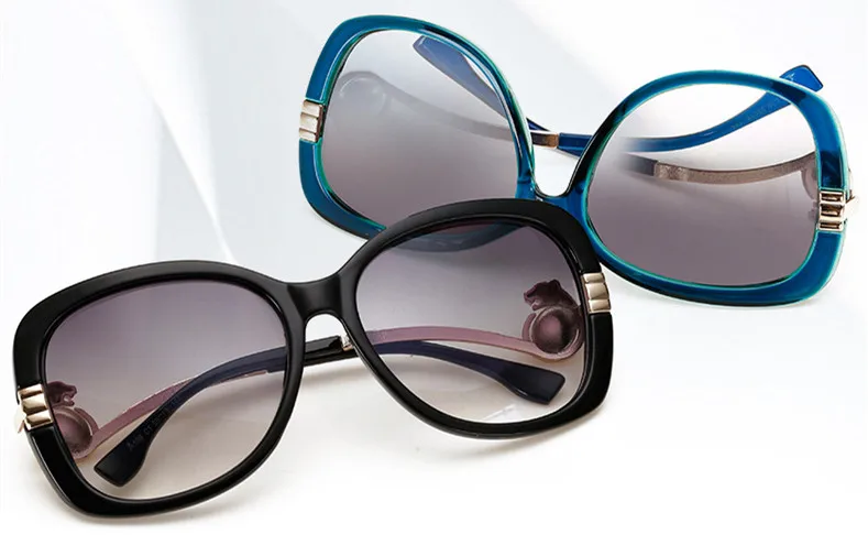 Новинка 2017 года великолепные негабаритных Солнцезащитные очки для женщин Для женщин Пластик повседневная одежда Очки feminino выглядеть