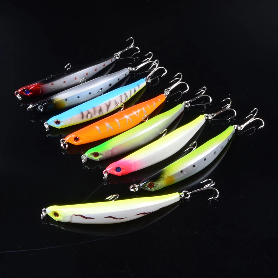 

1pcs Top Water Pencil Fishing Lures 9cm/8g Floating Artificial Hard Swim Bass Baits Tackle Wobblers For Fishing 3D Eyes