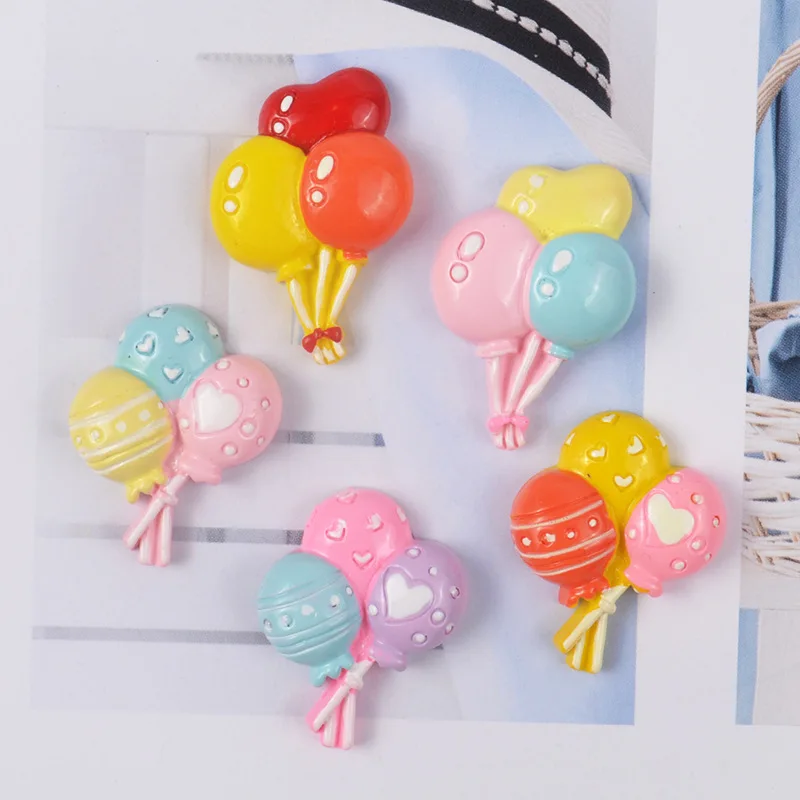 

10pcs/lot Kawaii Resin Balloon Flatback Cabochon For Mobile Case Kids Hair Bow Scrapbooking Craft DIY Decorative Favor