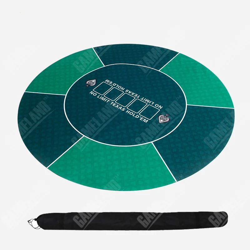 Texas Hold'em Poker Round Mat Various Pattern 1.2m Diameter Rubber Gaming Pad Casino Card Game