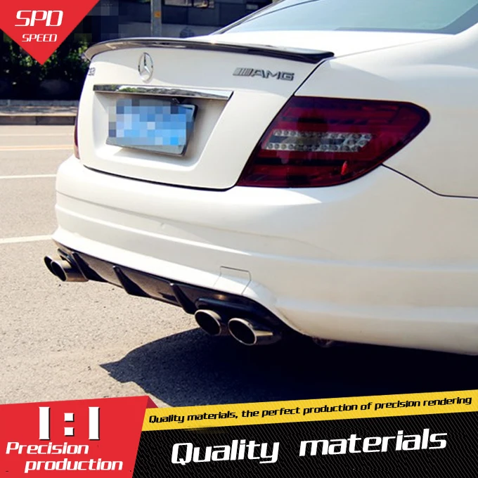 

For Benz W204 Spoiler Carbon Fiber Car Rear Wing Spoiler For Benz W204 C180 C200 C260 C280 C300 C74 Spoiler 2008-2014