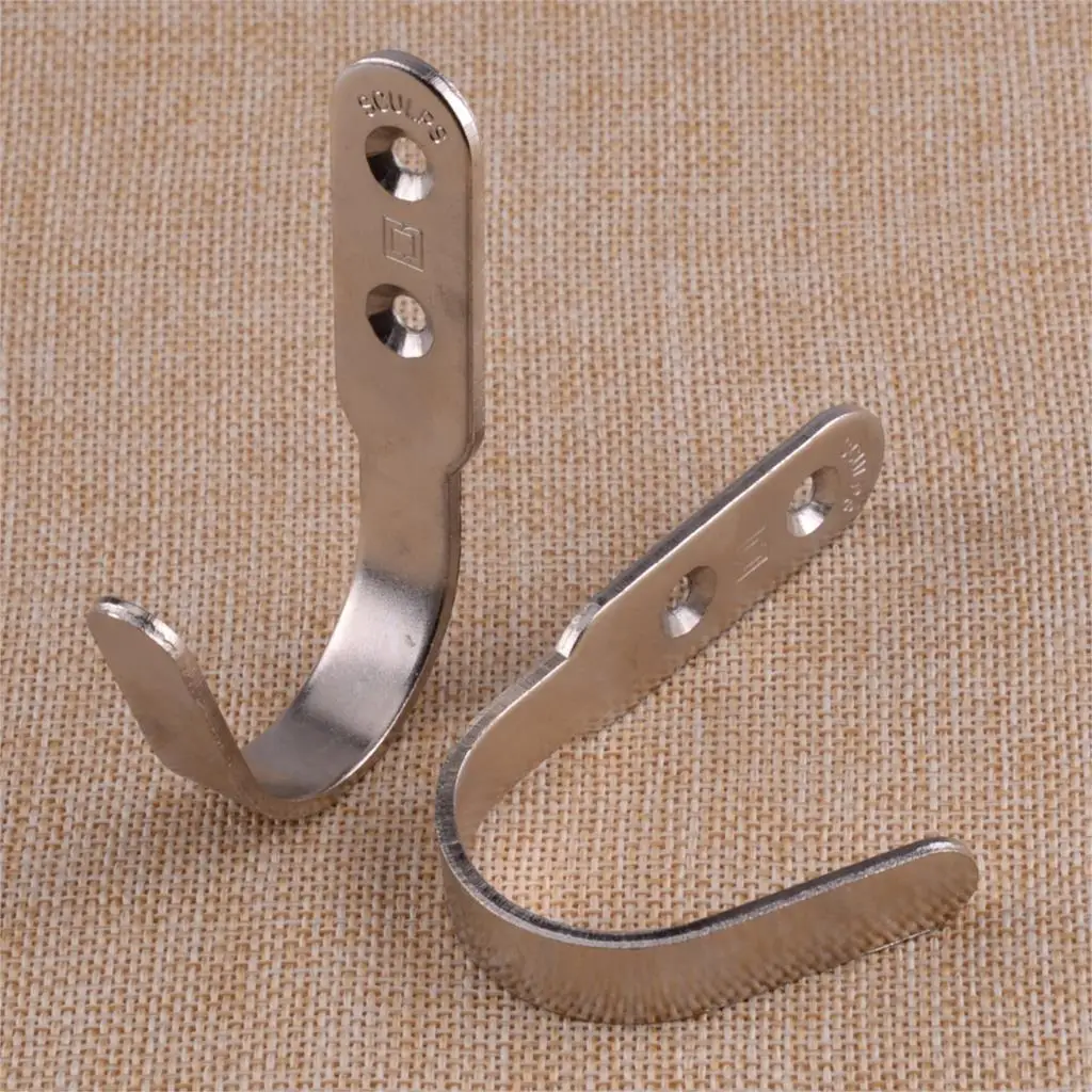 

2pcs Wall Holder Hanger Mount Rack Storage Silver Ironing Lroning Board Hooks