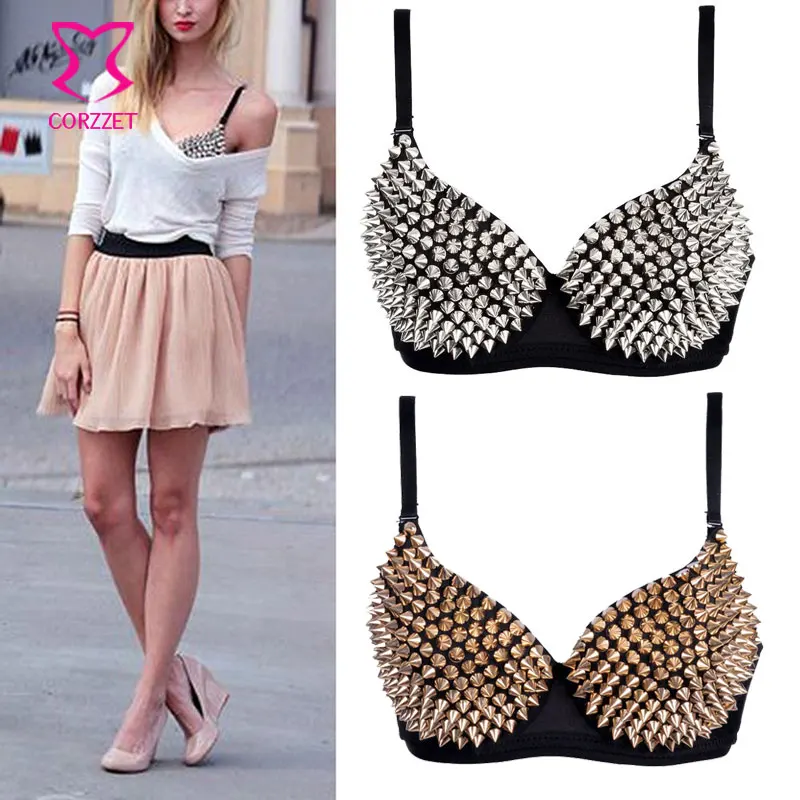 Женский бюстгальтер пуш ап с заклепками и золотыми заклепками|bras for women|bra forbra up |