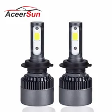 Aceersun H4 H7 H11 светодиодный фар автомобиля лампы 9005 9006 Hb3 H1 10000lm смарт-ic мини 6500 К 12 24 В авто лампы Hi-Lo Луч Грузовик ампулы