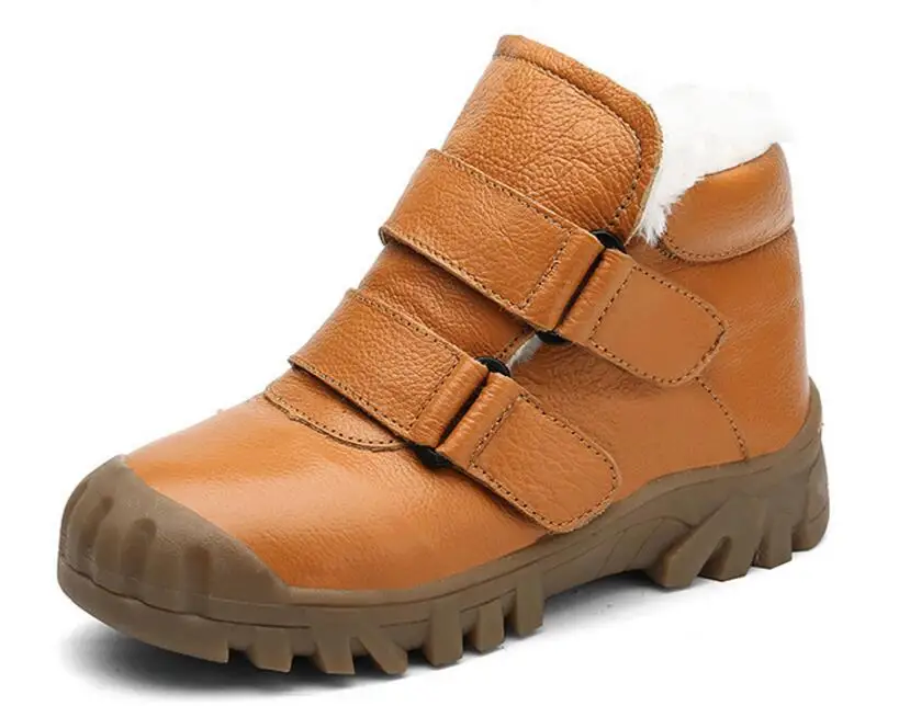 kids genuine leather snow boots-22