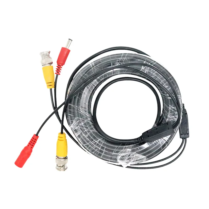 

New BNC DC Plug Cable 5M/10M/15M/20M/30M/40M/50M CCTV Video Output Cable for AHD TVI CVI Analog System DVR Kit Accessories