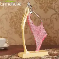 ERMAKOVA Gepassioneerde Liefhebbers Standbeeld Kus Paar Beeldje Wedding Kerstcadeau Wijnkast Woonkamer Woondecoratie