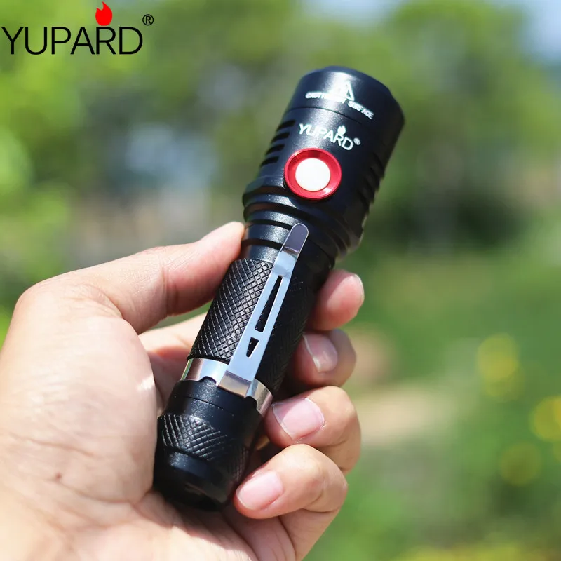 Светодиодный фонарик YUPARD с плавным затемнением фонафонарь usb зарядкой