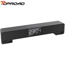 TOPROAD стерео Bluetooth динамик Беспроводные динамики Soundbar сенсорная кнопка Поддержка громкой связи часы fm-радио USB линия в TF