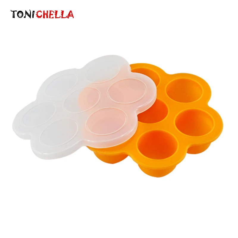 Conteneur d'aliments pour bébés | Treillis de fleurs pour nourrissons, boîte de rangement de lait et de fruits, bac à légumes en Silicone de sécurité pour congélateur T0359