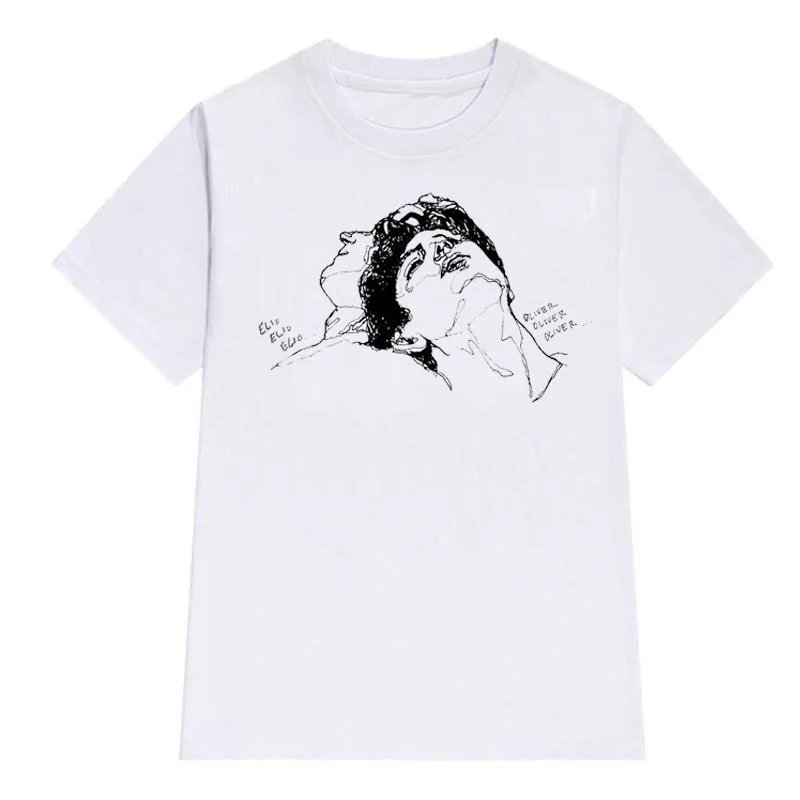 

Summer Short Sleeve tops Call Me By Your Name movie cartoon print T-shirt Men Cotton Tshirts Men T Shirt O-Neck White T Shirt