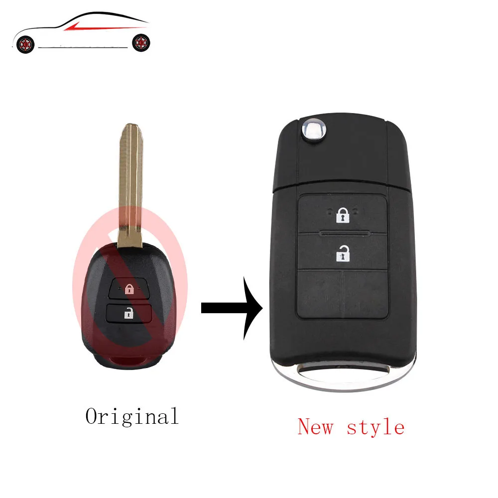 

GORBIN New style 2Buttons Remote Car key shell case For Toyota Camry RAV4 Corolla TOY43 Blade Key Case Fob