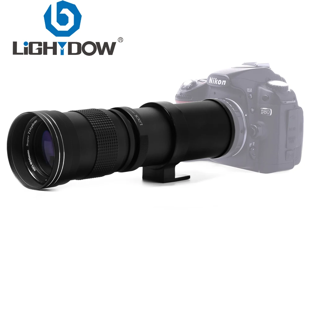 Günstige Lightdow 420 800mm F 8,3 16 Super Teleobjektiv Manuelle Zoom Objektiv für Canon Nikon Sony pentax DSLR Kamera