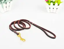 Cuero genuino gran correa de perro perros grandes pistas de entrenamiento de gancho De Cobre de calidad superior al aire libre suministros de productos para mascotas de color al azar 5 unids