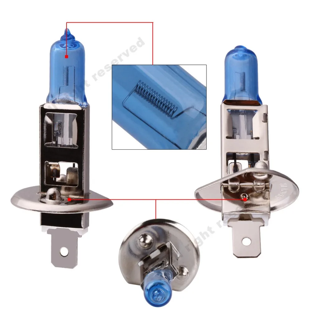Супер яркие галогенные лампы H1 H3 H4 H7 H11 9005 HB3 9006 HB4 55 Вт 100 Вт 12 в 5000 К Автомобильные фары Противотуманные фары дальнего света белый