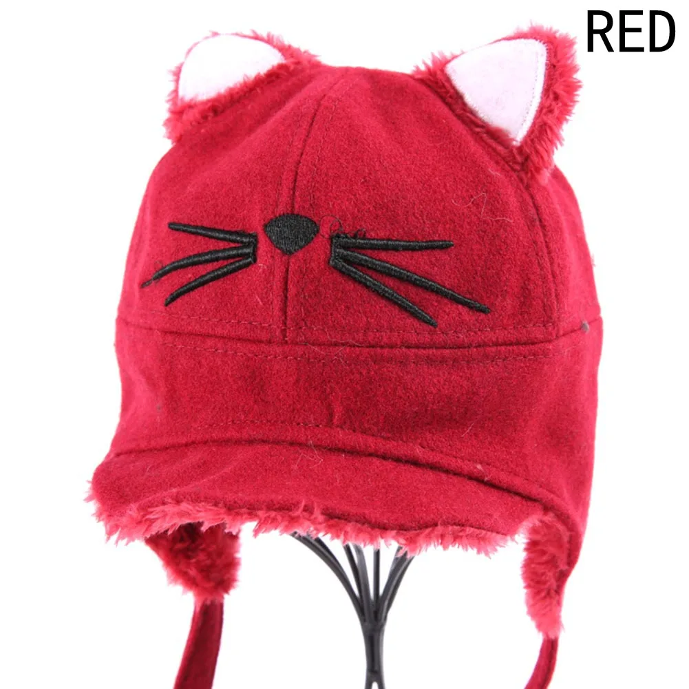 New 3D Ears Animal Caps Cat Headwear Winter Kids Boy Girl Ear Cups Hats