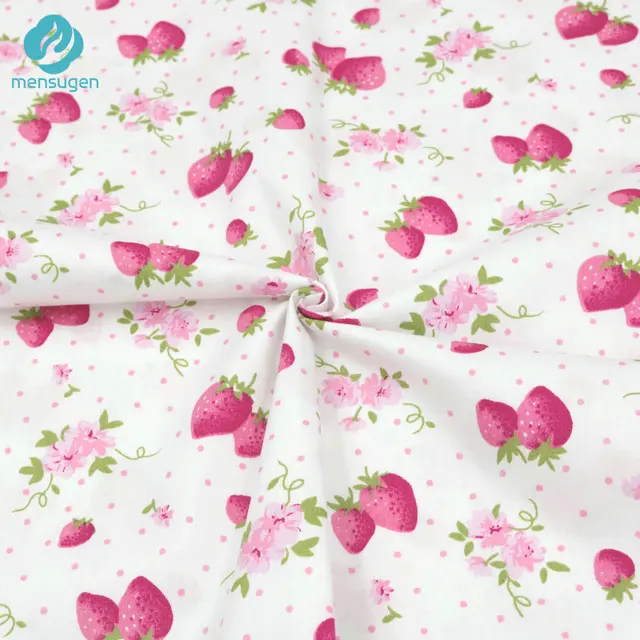 Mensugen 50cm 160cm Pink Strawberry Cotton Fabric For Patchwork Baby Mensugen 50cm 160cm Pink Strawberry Cotton Fabric For Patchwork Baby Dresses S Bed Sheets Quilt Blanket Sewing Material