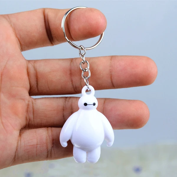 Брелок для ключей Big Hero 6 Baymax 4 см милый мини экшн фигурка игрушки брелок с