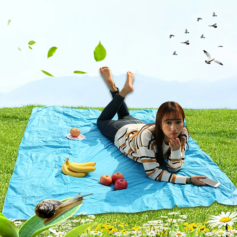 المحمولة رقيقة جدا للطي التخييم حصيرة بطانية الهواء بطانية التخييم ماء جيب رمل شاطئ حصيرة نزهة حصيرة الرمال شحن