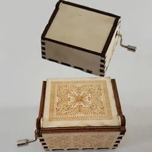music box Antique carved wooden DIY Hand-cranked Wood box Color Black Christmas gift new year gift kids toys music box Antique carved wooden DIY Hand-cranked Wood box Color Black Christmas gift new year gift kids toys
