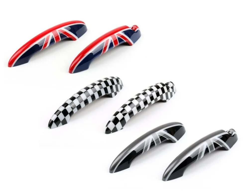 Areyourshop автомобиль Национальный Флаг Великобритании Флаг клетчатый дверные ручки крышки для Mini Cooper R50 R52 R53 R55 аксессуары для автомобильных наклеек