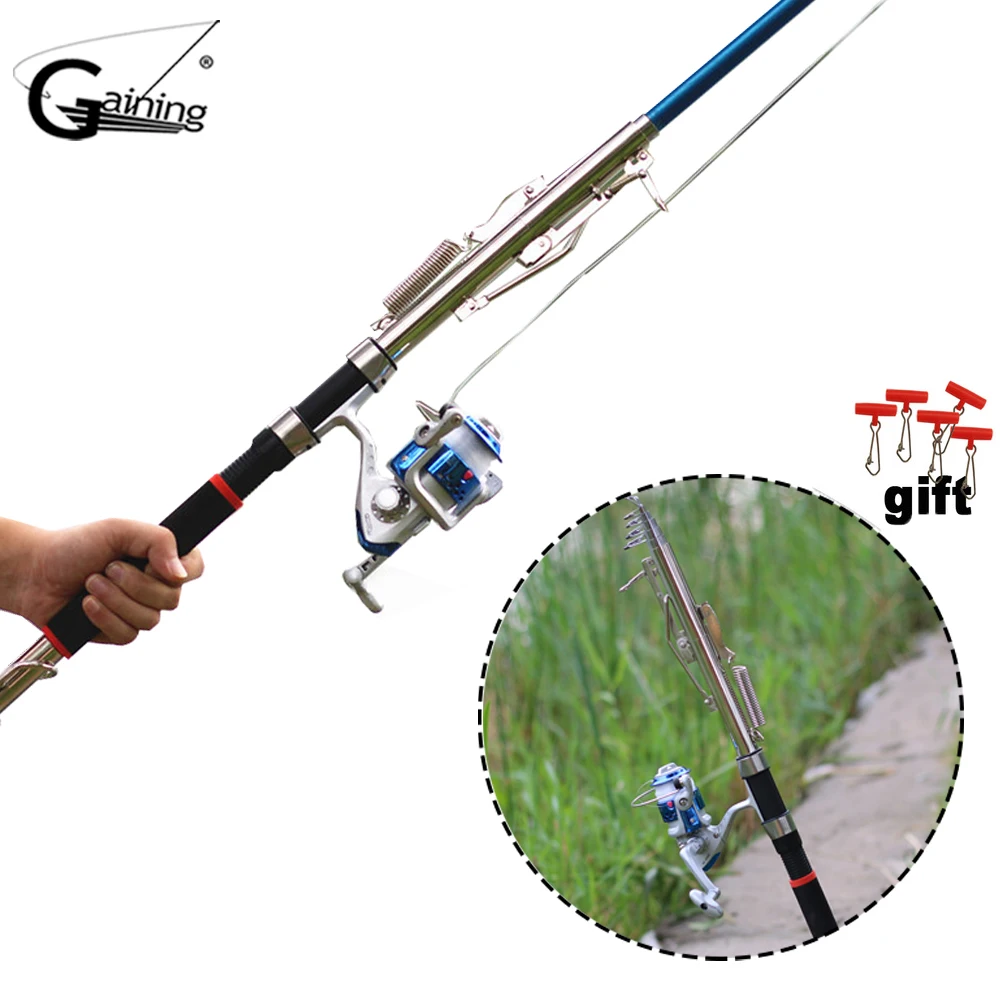 1.8m 2.1m 2.4m 2.7m Spinning Automatic Spring Fishing Pole Sea