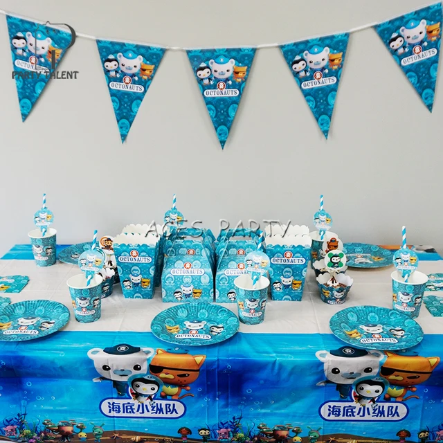 98pcs For 12kids Octonauts Theme Birthday Party Supplie Tableware