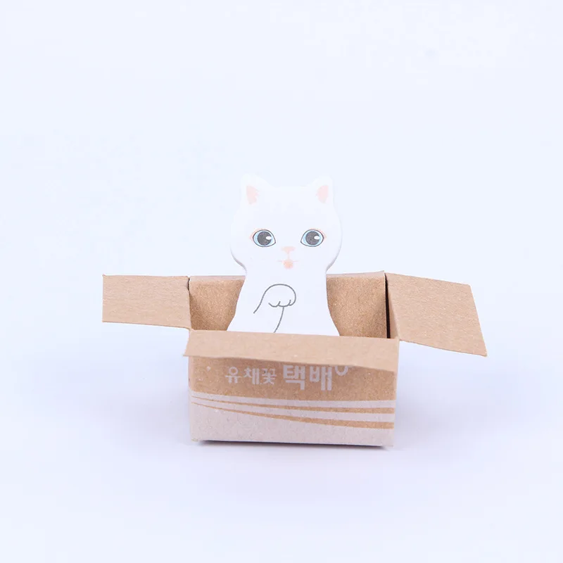 1 Набор блокнот для заметок Kawaii Cat paper Sticky Note блокнот дневник в стиле Скрапбукинг наклейки канцелярские закладки для офиса и школы - Цвет: BaiSeMao