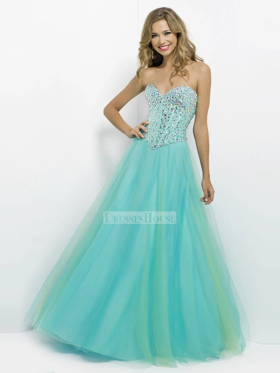 Shiny Aquamarine Sweetheart Beading 