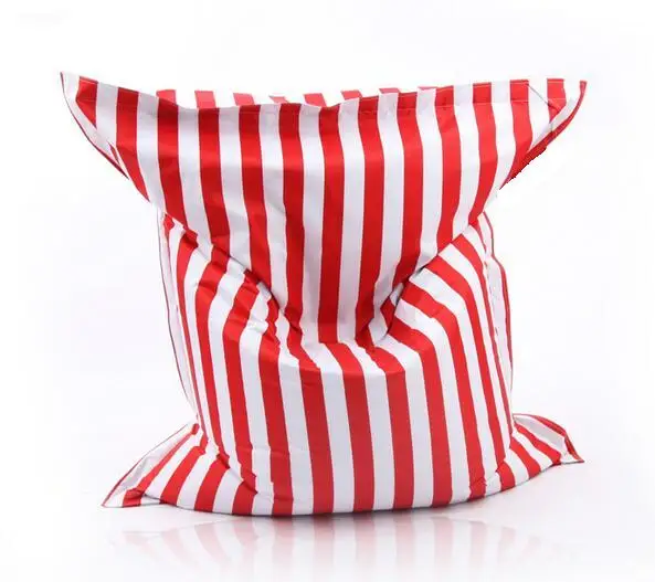 Cover only No Filler-Cotton fabric Black strip fashion bean bag READING chair, living room beanbag sofa cushion 56 x 72 inch