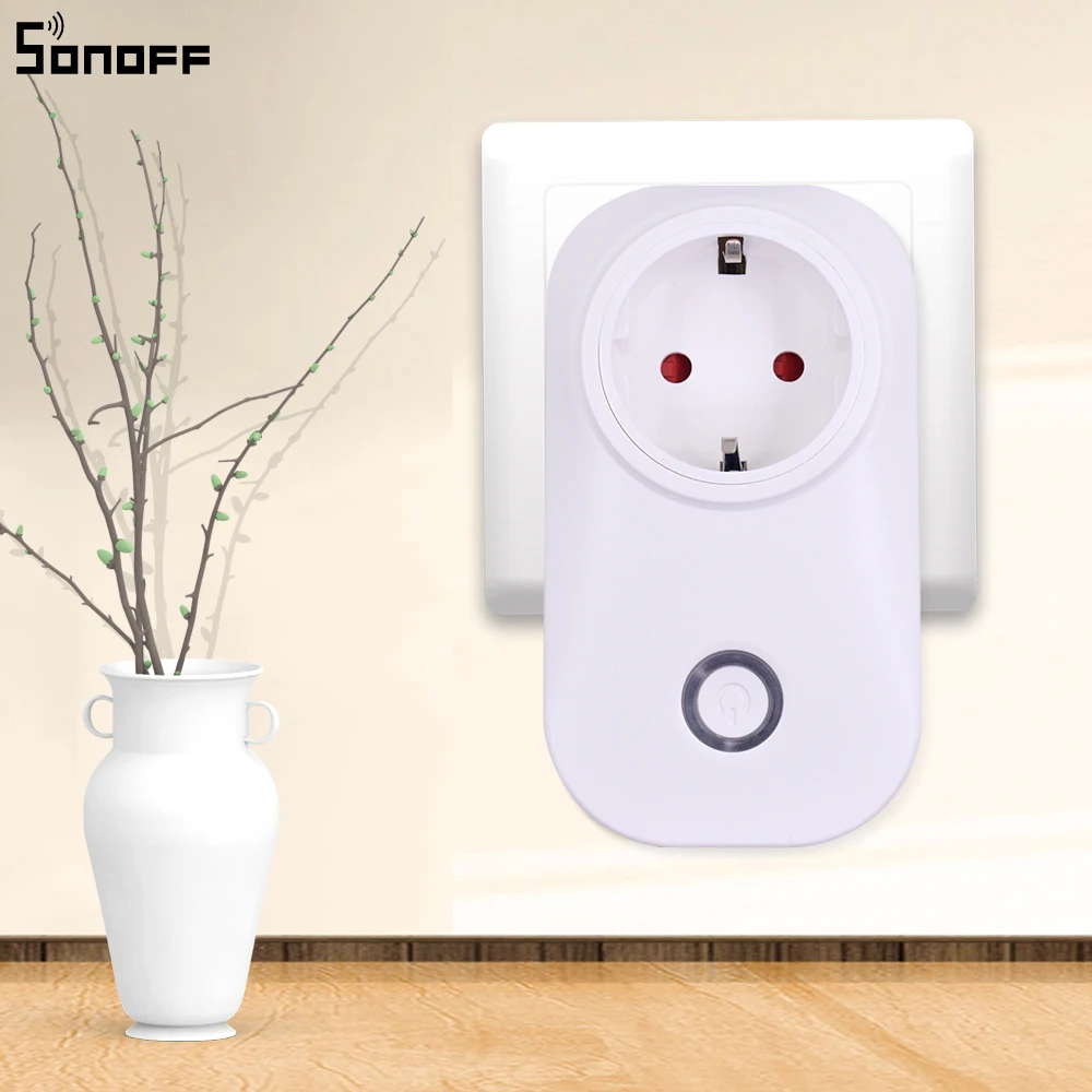 Itead Sonoff S20 умная Wi Fi розетка ЕС штекер Беспроводной дистанционного переключатель
