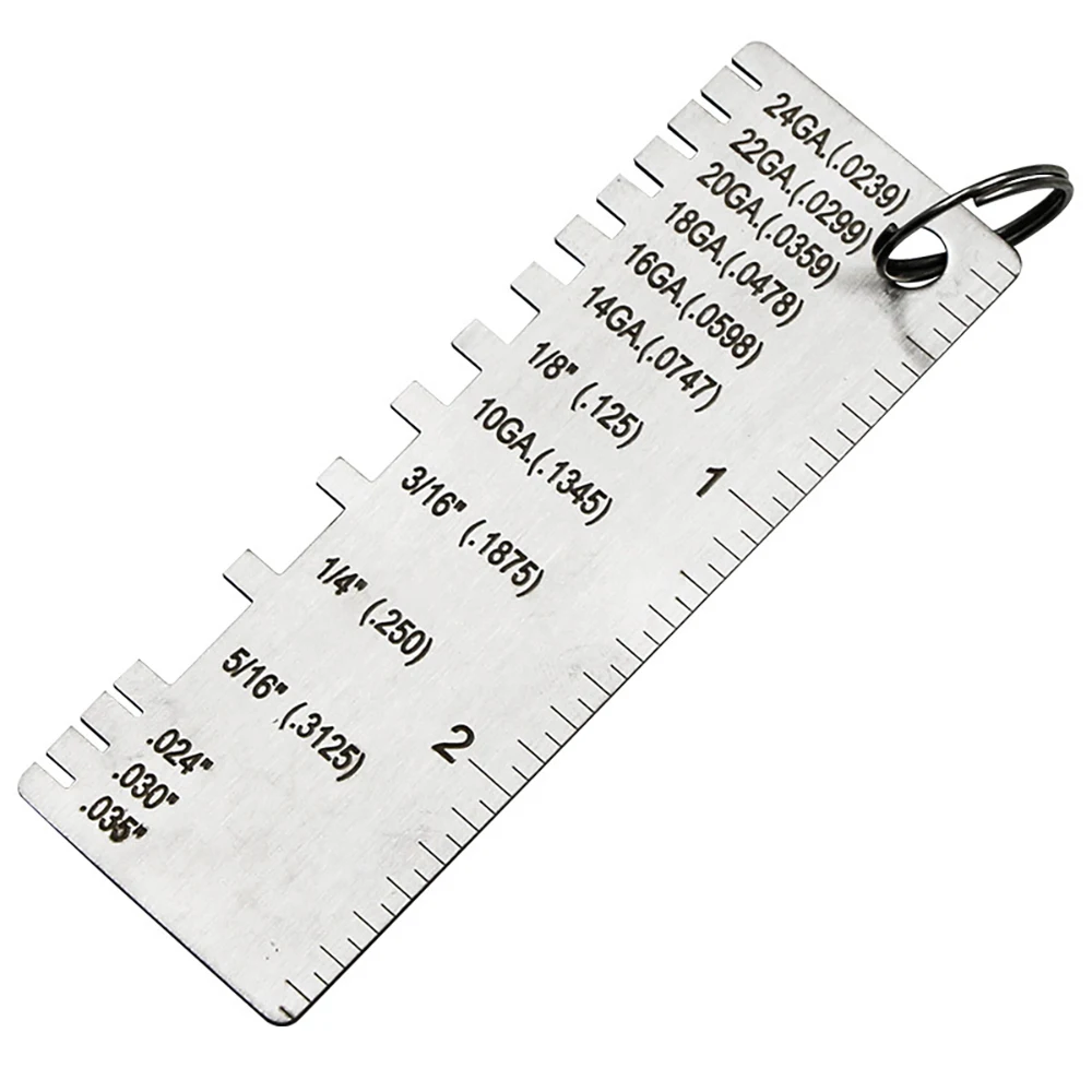 

ABEDOE Weld Inspection Ruler Wire Gauge Thickness Measuring Tool Metal Sheet Gage Plate Gage Measurement Plate