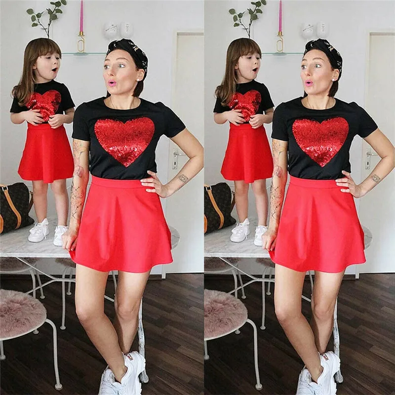 

2Pcs Summer Dress Mother and Daughter Clothes Parent-child dress Family Matching Outfits Baby Girl Mother And Daughter Clothes