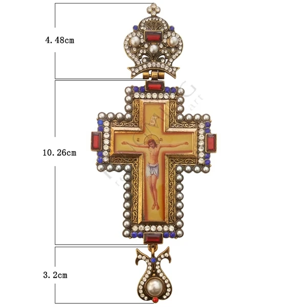 Ортодоксальный жрец грудной крест Русский Греческий распятье религиозное икона византийский художественный церковный Крестильный подарок