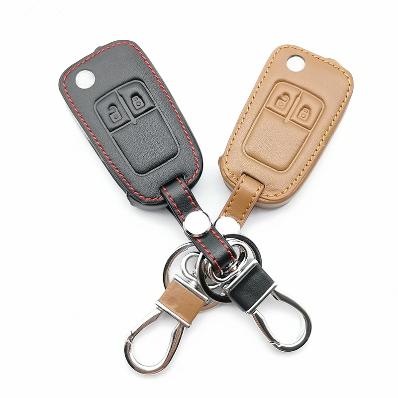 

2 buttons leather car remote key case For Chevrolet Cruz OPEL VAUXHALL MOKKA BUICK ENCORE Car remote control cover protect shell