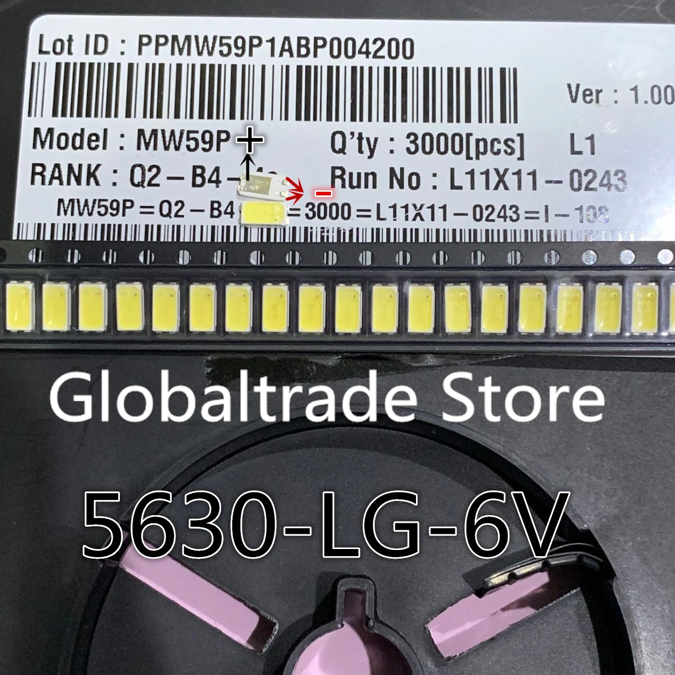 

50pcs For LG LED LCD Backlight TV Application Middle Power LED LED Backlight 1W 6V 5630 Cool white LED LCD TV Backlight