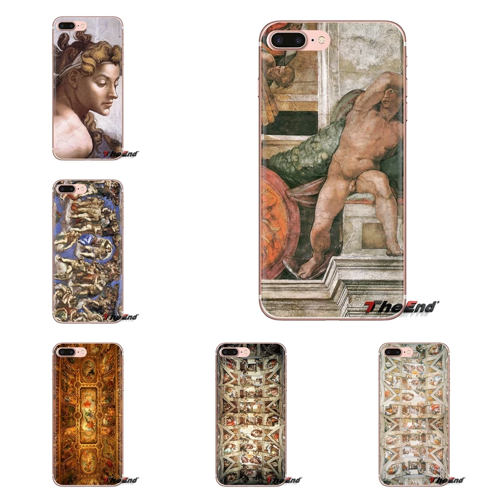 Fresco Michelangelo для Xiaomi Mi4 Mi5 Mi5S Mi6 Mi A1 A2 5X 6X 8 9 Lite SE Pro Max Mix 2 3 2S Прозрачные мягкие чехлы |