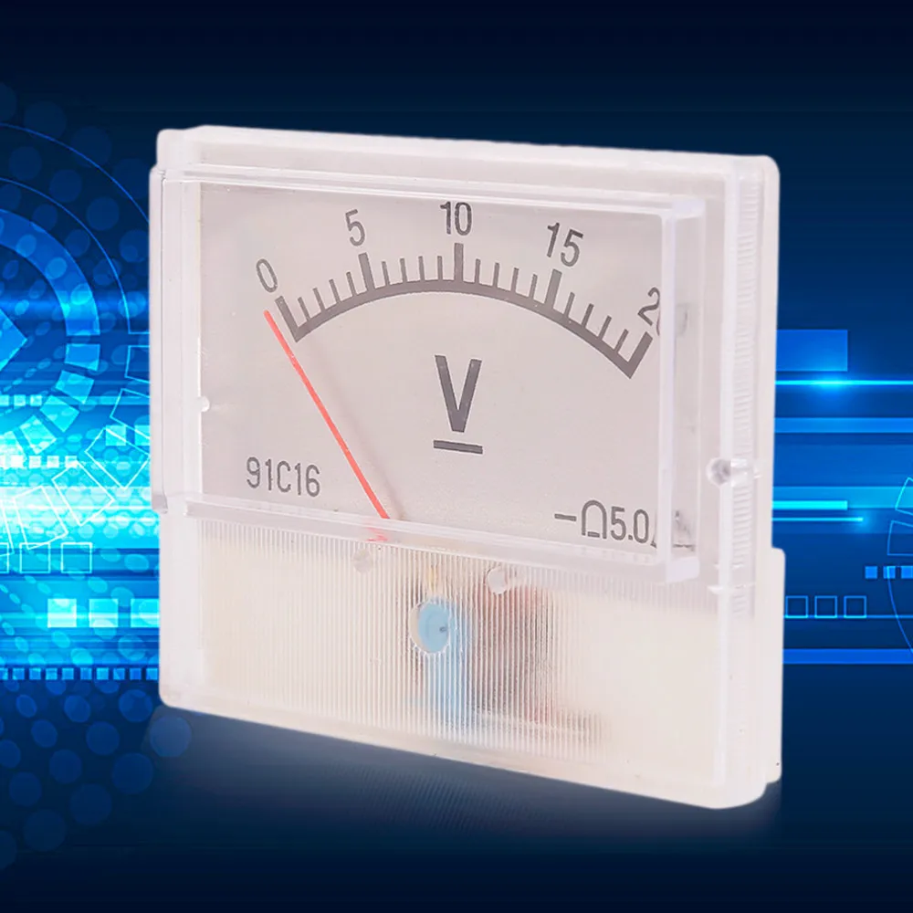 Профессиональный постоянного тока 0-30 в Аналоговый Вольт Напряжение Панель метр Вольтметр Калибр с классом 2,5 Точность портативный и практичный