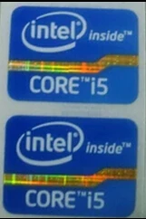 100% New Original For Intel I5 Sticker Size:18x25mm Laptop Stickers 10pieces 6.8USD