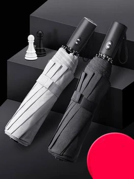 

[TB08]Umbrella men and women automatic folding rain and rain dual-use sunscreen UV large black plastic sunshade umbrella custom