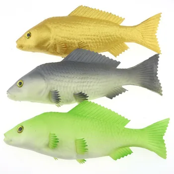 

Gresorth 3 Pack Artificial Black Green Gold Carp Collection Fake Fish Home Party Decoration - 9 inch